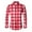 Red, variant on RongHuan Mens Big and Tall Dress Shirts Vintage Button Down Long Sleeve Shirt Classic Fit Plaid Business Casual Office Tshirt