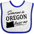 thumbnail image 3 of Inktastic Someone in Oregon Loves Me Boys or Girls Baby Bib, 3 of 4