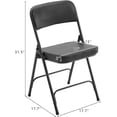 thumbnail image 3 of 4 Pack Metal Folding Chairs with Padded Seats and Backs for Home, Office, Indoor and Outdoor Events, Parties, Wedding (Black), 3 of 7