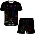 thumbnail image 2 of Ropa de cinco noches en Freddy para niños y niñas, trajes de verano para niños, camisetas informales de manga corta + Pantalones cortos informales, ropa 10T Gao Jinjia LED, 2 of 2