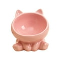 thumbnail image 4 of Cuenco alimentador de cerámica para gatos, plato para beber, accesorio antideslizante, suministros de alimentación para gatos, contenedor de alimentos rosa, 4 of 8