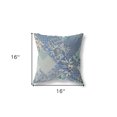 thumbnail image 4 of Gray Blue Boho Floral Indoor Outdoor Throw Pillow, 4 of 4