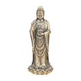 thumbnail image 2 of Mini estatua de Guan Yin, figura de Bodhisattva Guan Yin, artesanía, regalo, adorno de de metal para sala de estar, mesa, estantería de interior, 2 of 8