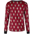 thumbnail image 4 of SofiePJ, Women's, Warm Dimple Fleece Pajama Gift Set, Black Red, S, 4 of 5