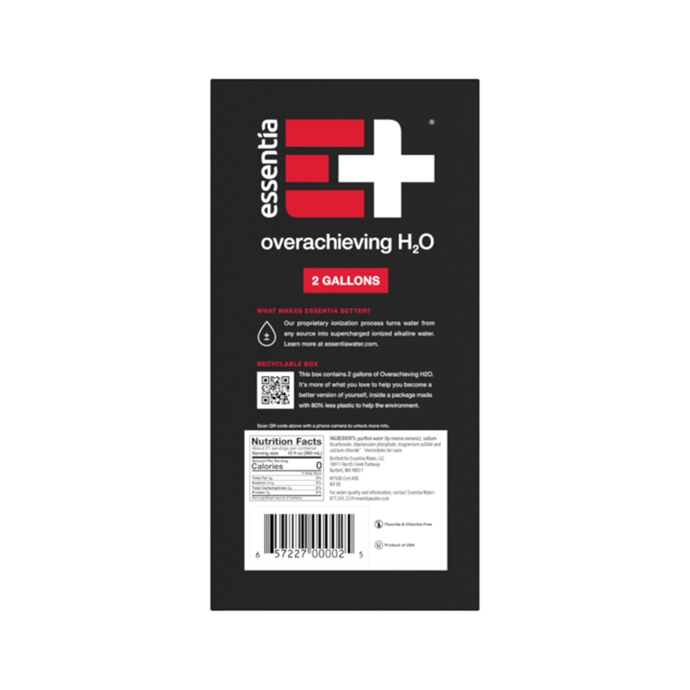 Essentia Water, 2 Gallon Box, Ionized Alkali 2 gallon