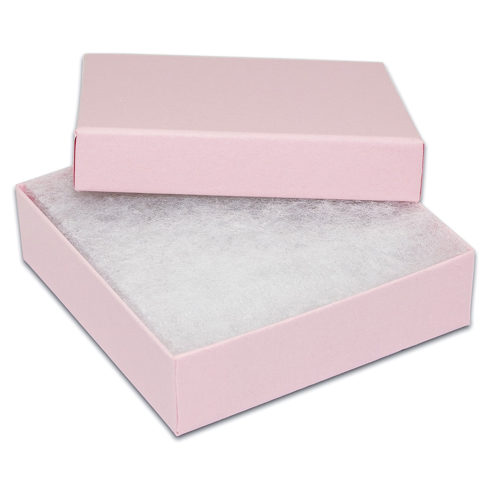 Silver Foil 2 5/8x1 1/2x1 inches #21 The Display Guys Pack of 25 Cotton Filled Cardboard Paper Silver Jewelry Box Gift Case 