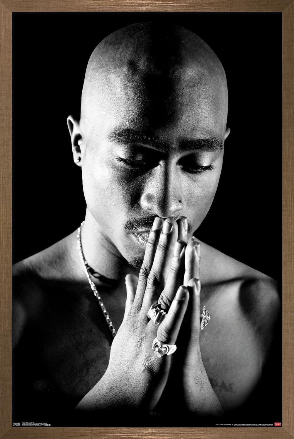 Tupac - Praying Wall Poster, 14.725" x 22.375"