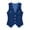 Dark Blue, variant on Women's Retro Denim Sleeveless Vest V Neck Button Down Fitted Waistcoat with Pockets Layering Wear & Street Wear Dark Blue