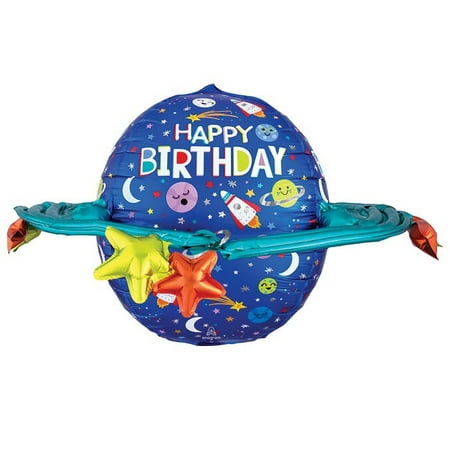 29" Packaged Festive Colorful Galaxy Garland Balloon
