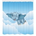 thumbnail image 3 of Ambesonne Animal Shower Curtain, and Clouds, 69"Wx75"L, Pale Blue, 3 of 3