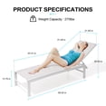 thumbnail image 2 of Crestlive Products Set of 2 Outdoor Patio Lounge Chairs Adjustable Chaise, Multicolor, 2 of 6