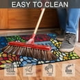 thumbnail image 5 of Colorful Welcome Door Mat, Welcome Mat 18x 30 Inch Front Door Mat Outdoors for Home Entrance Outdoors Mat for Outside Entry Way Doormat, Heavy Duty Non Slip Rubber Back Low Profile, 5 of 6