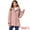Pink, variant on Unique Bargains Women Parka Drawstring Waist with Faux Fur Hooded Coats S Black