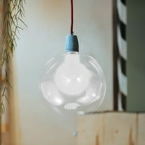 OUNONA Replacement Glass Lamp Shade For Lights Decorative Globe Glass Lampshade For Ceiling Light Fixtures Clear 12cm Glass Lampshade For Home And Office