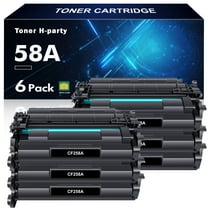 58A Toner Cartridges with Chip Compatible for HP 58A CF258A 58X CF258X Laserjet M404n M404dn M404dw N406dn MFP M428fdw M428fdn M428dw M404 M428 M430f Printer (Black, 6 Pack)