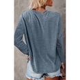 thumbnail image 7 of Endives Women's Long Sleeve Shirt Spring Basic Tee Round Neck Split Casual Loose Top T Shirt Outerwear T-Shirt with Pocket Spring Light Blue, 7 of 7