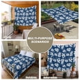 thumbnail image 6 of Blue Leaves Tapestry for Bedroom Wall Hanging Tapestry, Farmhouse Pastoral Spring Leaf Branch Ceiling Backdrop Tapestries Poster Blanket Wall Decor for Teens Room Living Room Dorm 59" x 90", 6 of 8