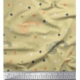 thumbnail image 1 of Soimoi Cotton Cambric Fabric Paisley & Jamdani Print Fabric by the Yard 56 Inch Wide, 1 of 1