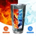 thumbnail image 6 of KLL Forest Black Ghost Warrior Print 40oz Stainless Steel Insulated Car Cup with Spillproof Lid - Keep Your Drink Hot or Cold on the Go-Straw Three-piece Set, 6 of 8
