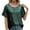 Green, variant on Dyfzdhu Sequin Tops for Women Short Sleeve Glitter T Shirt Boat Neck Loose Trendy Casual Sparkly Blouse Party Club Wear Red