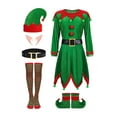 thumbnail image 3 of Disfraz de Navidad, conjunto de ropa de , disfraz elegante para niños, disfraz elegante de Papá Noel para fiesta, Navidad, cumpleaños, vacaciones para altura 140 cm Yinane disfraz de elfo, 3 of 8