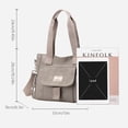 thumbnail image 3 of Bolsa de hombro de nailon para mujer, de compras de gran capacidad a la moda para el trabajo (gris) Likrtyny Para Estrenar, 3 of 8