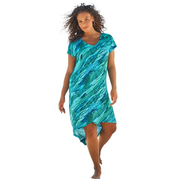 Swim 365 Women's Plus Size High-Low Cover Up