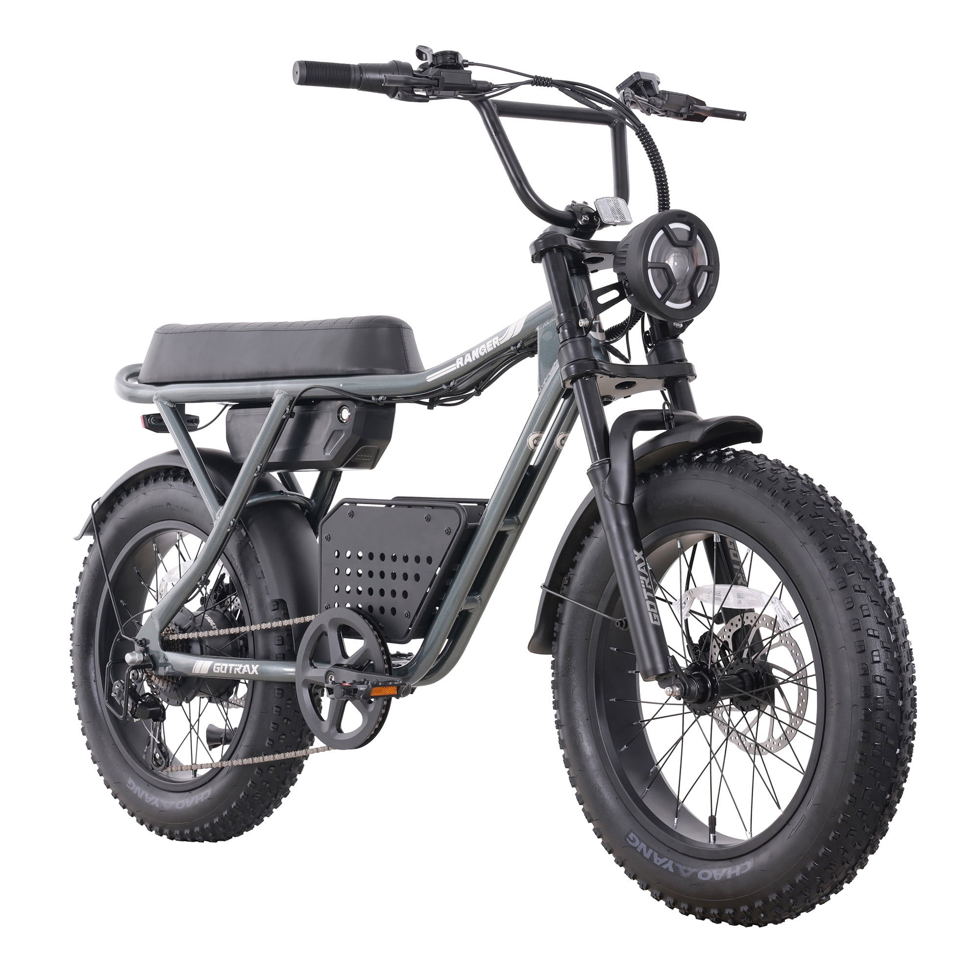 GOTRAX Ranger Electric Bike for Adults,20x4" All-Terrain Fat Tires,50-Mile Range, Hydraulic Brakes,Moto-Style eBike