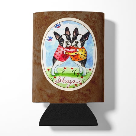 Carolines Treasures 7015CC Hugs Boston Terrier Can or Bottle Hugger Can Hugger multicolor