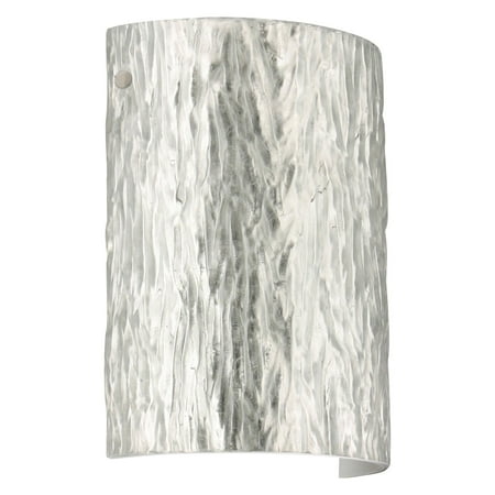 Besa 7090SF-SN Stone Silver Foil Tamburo Wall Light