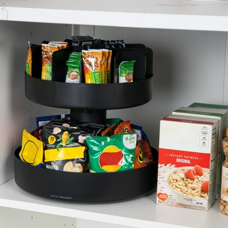 Mind Reader - Supreme Lazy Susan Snack Organizer - Black