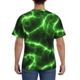 thumbnail image 2 of Naloa Green Lightning Men's T-Shirt Sport T-shirt Men's Basic Tee Casual Men's Shirt, Round Neck, Short Sleeves - Medium, 2 of 5