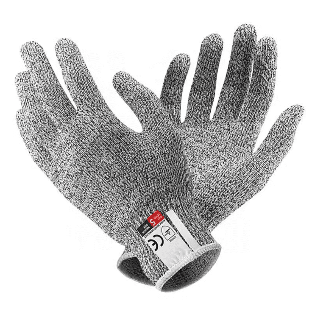 PAKNADA 12 Pairs Cut Resistant Safety Gloves Level 5 EN388 – Food Safe Kitchen Work Gloves for Cutting, Butchering, Industrial & Construction Use