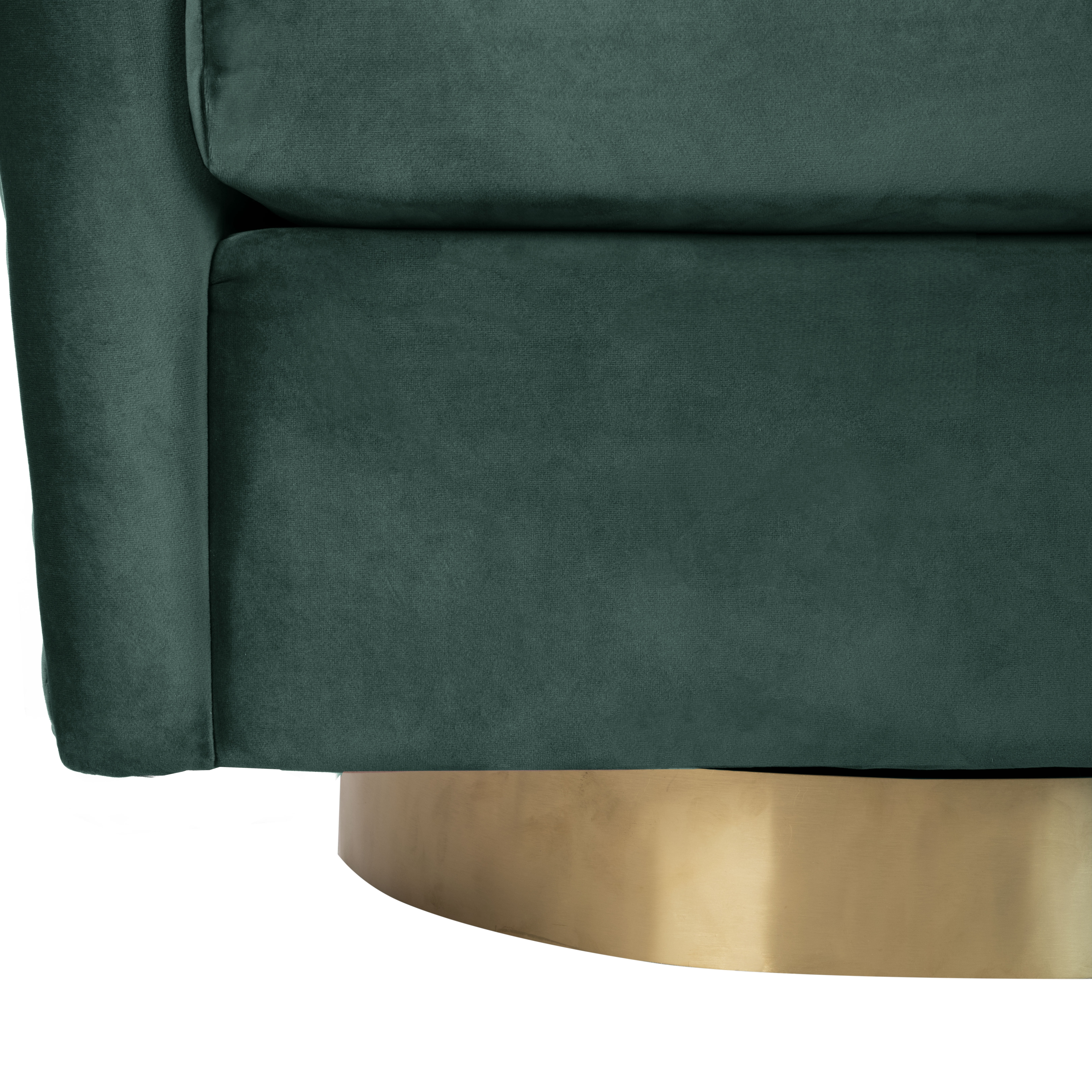 SAFAVIEH Couture Clara Contemporary Velvet Quilted Swivel Tub Chair, Emerald