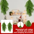 thumbnail image 2 of JIhuahe 2-Pack Simulated Soft-Glue Norfolk Needle Wall Hanging, Christmas Tree Upside Down Vine Green Plant Holiday Decoration, Indoor Home Decor, 2 of 6
