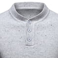 thumbnail image 4 of Mens Base Sweaters Buttons Fitted Plain Pullover Long Sleeve Fall Winter Tops Soft Cotton Knitwear Clothes for Men (2XL, Gray), 4 of 6