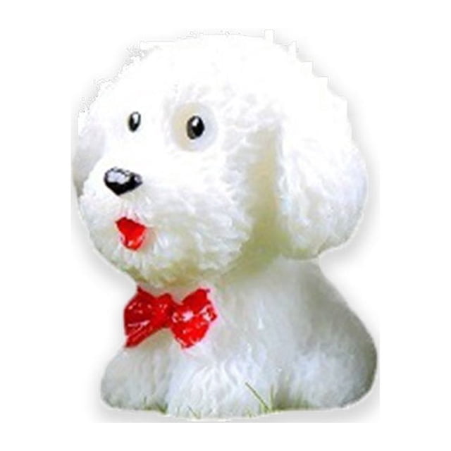 Decoraciones de Perro Matsuzay Resina Miniaturas Blanco