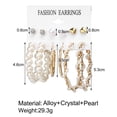 thumbnail image 4 of Fiudx Pendientes Bohemios con Elegante Diseño de Perla Acrílica, Forma Geométrica Redonda Única, Detalles de Ratán de Moda, Ideales para Bodas, Fiestas y Uso Diario, Regalo Perfecto para Mamás y Amig, 4 of 4