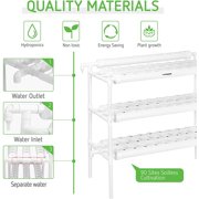 VIVOSUN Hydroponic Grow Kit, 3 Layers 90 Plant Sites 10 PVC Pipes , Water Pump, Pump Timer, Nest Basket and Sponge