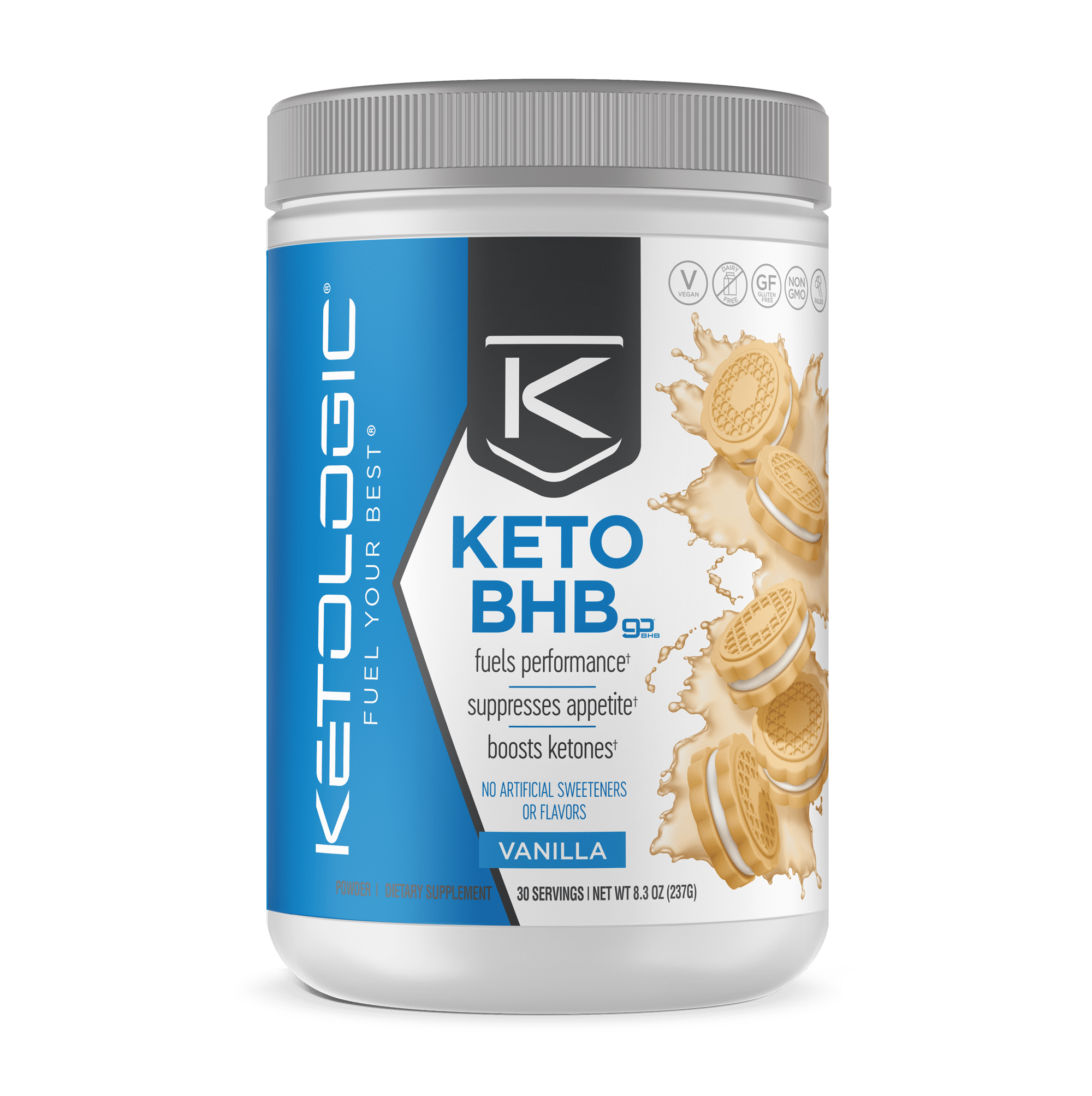 Ketologic Keto Bhb Exogenous Ketones Supplement Vanilla 30 Servings 