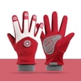 thumbnail image 2 of NAISIBABY Girls Winter Gloves, Thick Fleece-Lined Waterproof Gloves for Snow Cycling Non- Grip Outdoor Play Red Size 4T, 2 of 3