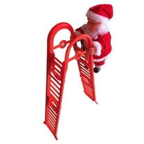 Santa Climbing Ladder, Funny Electric Claus Rope Ladder Decoration, On a Doll Toy Christmas Tree Decorations Hanging Ornaments for Party Home Door, Red