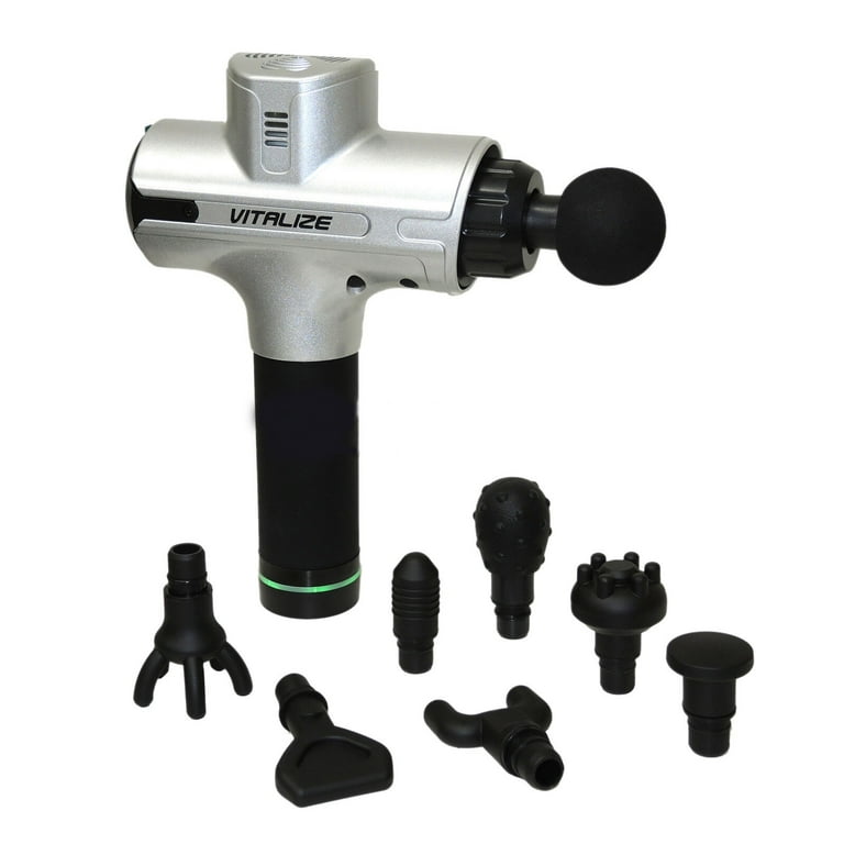 Precision Power Vitalize Deep Tissue Percussion Variable Speed Muscle Massager with 8 Massage Gun Heads