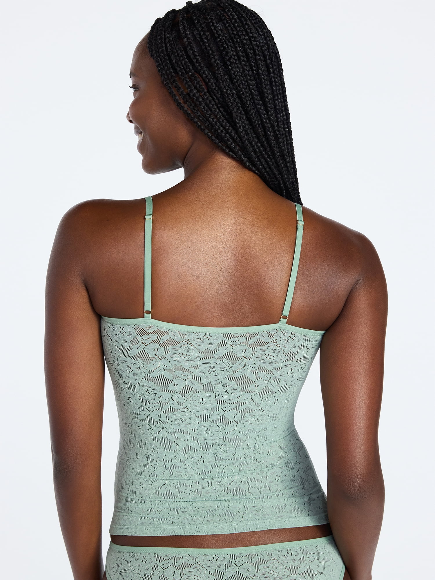 Joyspun Women's Soft Stretch Lace Cami, Sizes XS-XXXL