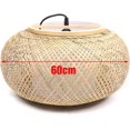 thumbnail image 4 of Bamboo Lantern Pendant Lamp, E26 / E27 Chandelier Hanging Light Ceiling Lighting Fixture for Living Room Bedroom Restaurant Cafe Teahouse Bar Dining Room Club (A(60cm)), 4 of 10