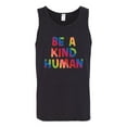 thumbnail image 2 of Wild Bobby, Be A Kind Human Positive Inspirational Slogan Inspirational/Christian Men Graphic Tank Top, Black, Small, 2 of 6