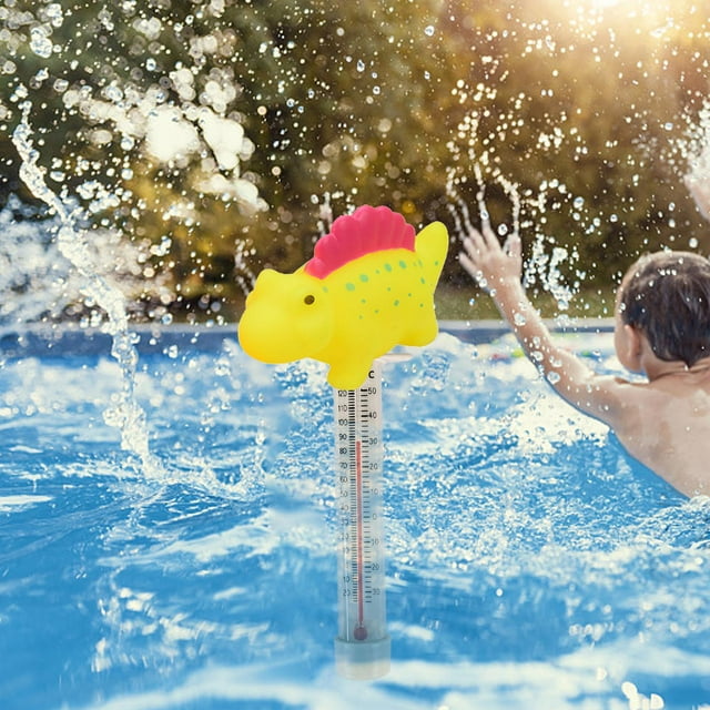Swimming Pool Floating Thermometer Water Temperature Cartoon Portable Sturdy Temperature Gauge Meter Measurement for Bath Ponds Pool Yellow