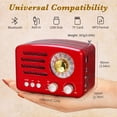 thumbnail image 4 of Radio portátil retro vintage PRUNUS J-160 con Bluetooth, color rojo, 4 of 6