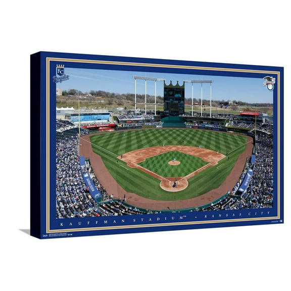 MLB Kansas City Royals - Kauffman Stadium 15 Canvas Wall Poster, 14.725" x 22.375"