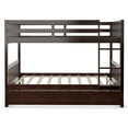 thumbnail image 3 of Giantex Full over Full Bunk Bed Platform Wood Bed Trundle & Ladder Rail, 3 of 7